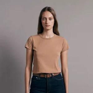NWT rag & bone Garment Dyed T-Shirt Beige Medium